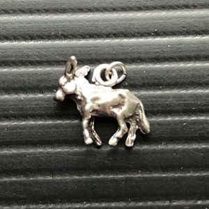 Vintage Sterling Silver Donkey Mule Pendent Charm Very Cute & Small